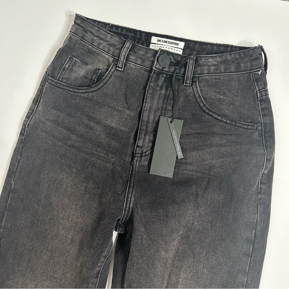 NWT One Teaspoon Super High Rise Freebirds Rigid Skinny Leg Denim Jeans - Picture 4 of 15